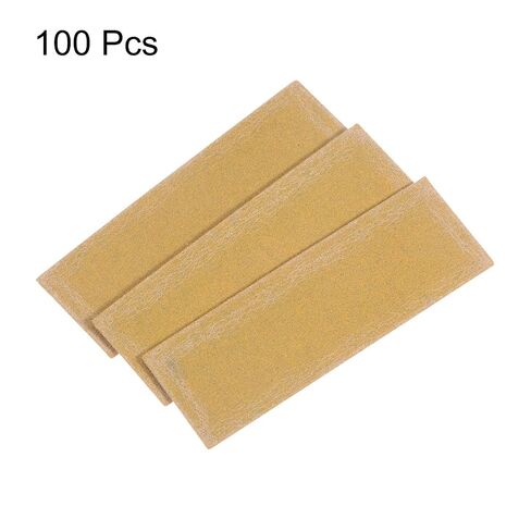 HARFINGTON 100pcs Micro Sander Paper 120 Grit 3.5x1.2 Inch Mini Sanding Sheets Strips Hook Loop Sandpapers for Wood Metal Small Projects Tight Spaces Polish Work in Kuwait