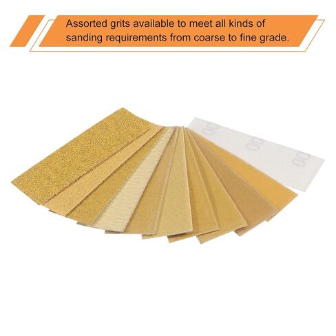 HARFINGTON 100pcs Micro Sander Paper 120 Grit 3.5x1.2 Inch Mini Sanding Sheets Strips Hook Loop Sandpapers for Wood Metal Small Projects Tight Spaces Polish Work in Kuwait