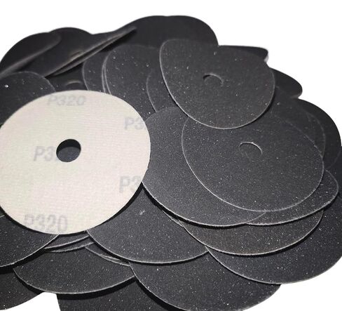 SIGNI 100PCS 4 Inch Silicon Carbide Velour Abrasive Paper Sanding Discs Sandpaper 320 Grit with Hook and Loop Backing in Kuwait