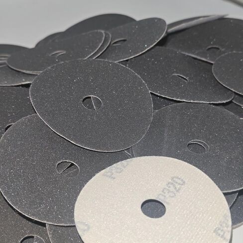 SIGNI 100PCS 4 Inch Silicon Carbide Velour Abrasive Paper Sanding Discs Sandpaper 320 Grit with Hook and Loop Backing in Kuwait