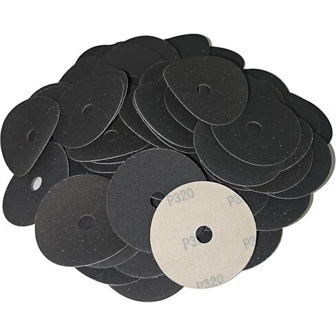 SIGNI 100PCS 4 Inch Silicon Carbide Velour Abrasive Paper Sanding Discs Sandpaper 320 Grit with Hook and Loop Backing in Kuwait