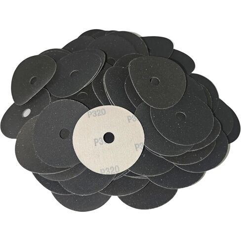 SIGNI 100PCS 4 Inch Silicon Carbide Velour Abrasive Paper Sanding Discs Sandpaper 320 Grit with Hook and Loop Backing in Kuwait