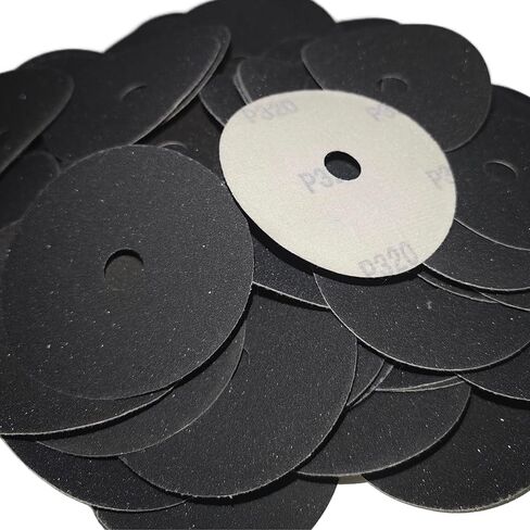 SIGNI 100PCS 4 Inch Silicon Carbide Velour Abrasive Paper Sanding Discs Sandpaper 320 Grit with Hook and Loop Backing in Kuwait