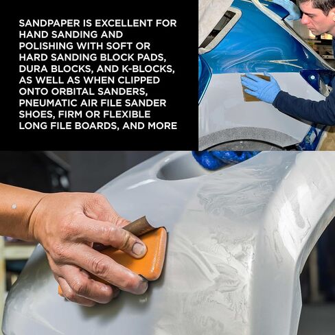 Dura-Gold Premium 10000 Grit Wet or Dry Sandpaper Sheets, 5-1/2" x 9", Box of 25 - Auto Car Color Sanding Detailing, Polishing Wood, Plastic Glass, Epoxy, Stone, Metal Finishing Hand Sand Block Sander in Kuwait