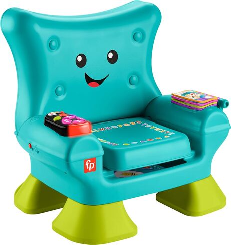 Fisher-Price Toddler Learning Toy Laugh & Learn Smart Stages Chair with Music Lights & Activities for Infants Ages 1+ Years, Teal in Kuwait