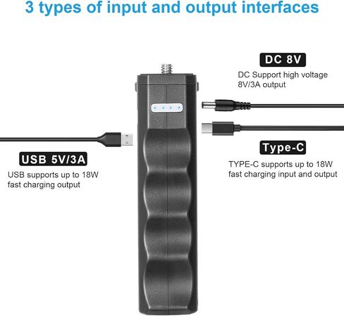 Fomito VB-38W Charging Grip Battery Grip, 6000mAh High-Capacity Lithium Battery, Support DC1 USB/Type-C Output Interface, Multiple Input and Output Protection Mechanisms in Saudi Arabia