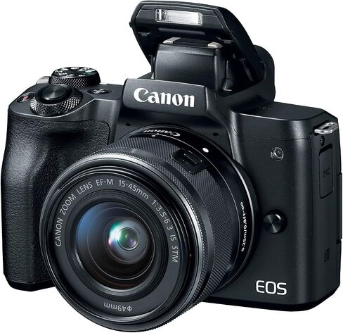 Canon EOS M50 Black + EF-M 15-45 mm is STM Black + SB130 + SanDisk SD 16 GB in Kuwait