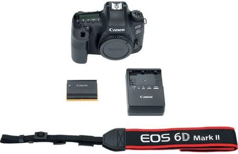 Canon EOS 6D Mark II Camera (Body Only) with EF 24-70mm Lens Bundle | For Photography & Video | DSLR Camera + 64GB Memory Card + Tripod + Filter Kit + Case + Photo Software + Battery + More in Kuwait