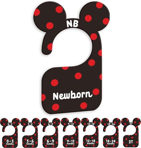JMOST Pooh Bear Baby Closet Dividers for Nursery Closet Organizer, Newborn to 24 Months Size Clothes, Bear Hangers with Size Dividers, Double Sided in Kuwait