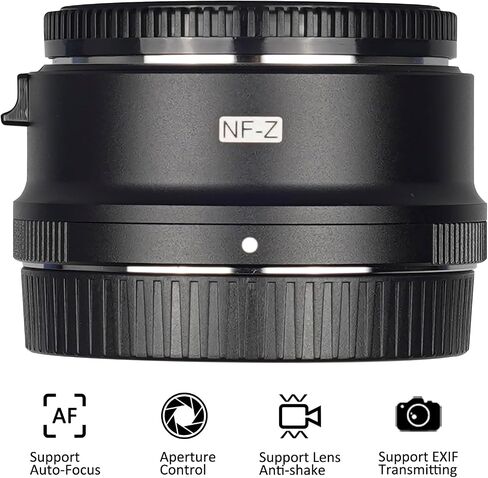 NF-Z Autofocus Metal Lens Adapter Compatible for Nikon F-Mount Lens to Z-Mount Camera NIK0N Z5 Z6 Z7 Z8 Z9 Z30 Z50 Zfc in Kuwait