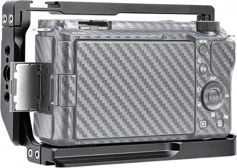 Camera Cage for Sony ZV-E10 II,Protective Camera Rig Frame with Cold Shoe Mount,Multiple 1/4" & 3/8" Thread Holes,Built-in Quick Release Base for Arca-Swiss in Kuwait
