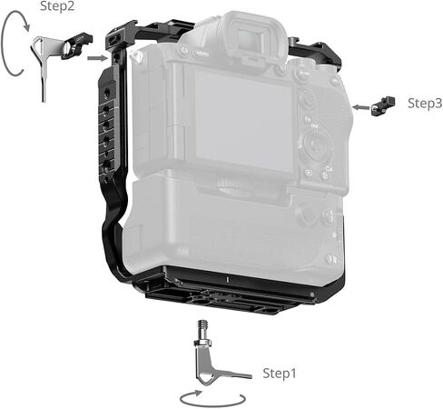 SmallRig Cage for Sony Alpha 7R V / 7 IV / 7S III / 1 / 7R IV / 7 V with Vertical Grip VG-C4EM, Secure Three-Point Locking, with Built-in Plate for Arca and Versatile Mounting Options in Kuwait