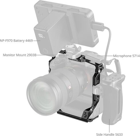 SmallRig Cage for Sony Alpha 7R V / 7 IV / 7S III / 1 / 7R IV / 7 V with Vertical Grip VG-C4EM, Secure Three-Point Locking, with Built-in Plate for Arca and Versatile Mounting Options in Kuwait