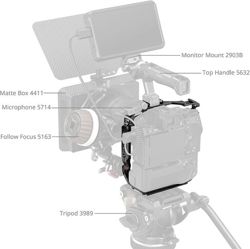 SmallRig Cage for Sony Alpha 7R V / 7 IV / 7S III / 1 / 7R IV / 7 V with Vertical Grip VG-C4EM, Secure Three-Point Locking, with Built-in Plate for Arca and Versatile Mounting Options in Kuwait