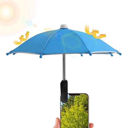 Phone Sun Shade Adjustable Anti-Glare UV Screen Cover for Travel | Fits All Smartphones 4-7 Inches, Secure Grip With Soft Silicone Pads, 180° Adjustable Angle For Optimal Shade in Kuwait