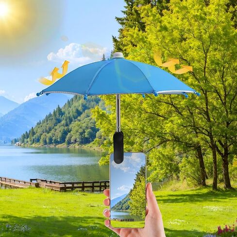 Phone Sun Shade Adjustable Anti-Glare UV Screen Cover for Travel | Fits All Smartphones 4-7 Inches, Secure Grip With Soft Silicone Pads, 180° Adjustable Angle For Optimal Shade in Kuwait