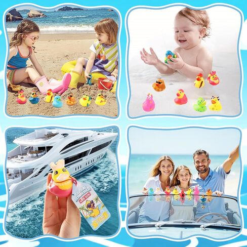 110 Pieces Rubber Ducks for Cruise Ships Hiding with Tags Kits | Includes 35Pcs Cruising Duck 35 Cruising Ducks Tags 40 Rubber Bands for Cruise Ship Duck Ducking Essentials in Kuwait