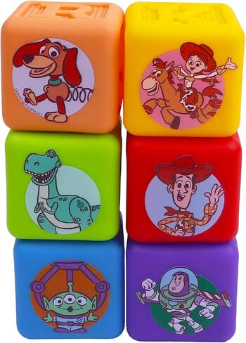 Toy Story Cube Bath Squirters, 6-Piece Bath Toys for Toddlers & Kids 3+ – Stackable Cube Squirters for Tub, Pool & Water Play in Saudi Arabia
