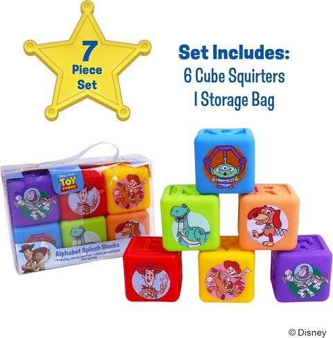 Toy Story Cube Bath Squirters, 6-Piece Bath Toys for Toddlers & Kids 3+ – Stackable Cube Squirters for Tub, Pool & Water Play in Saudi Arabia