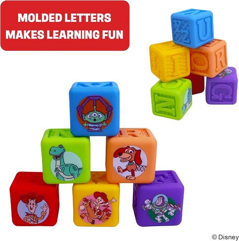 Toy Story Cube Bath Squirters, 6-Piece Bath Toys for Toddlers & Kids 3+ – Stackable Cube Squirters for Tub, Pool & Water Play in Saudi Arabia