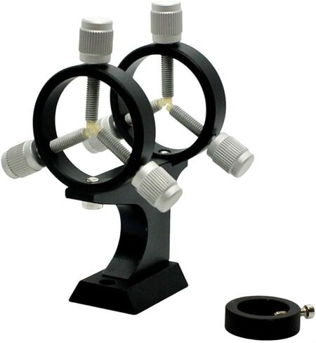 Astronomical Telescope Star Finder Mount, 3-Point Guide Ring Bracket, Aluminum Alloy CNC Dovetail Base for 1/4 Camera Thread, Black in Kuwait