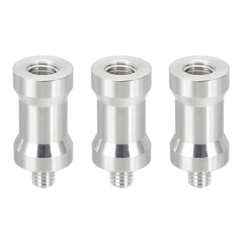 PATIKIL Camera Spigot Screws Converter M8 Female to M6 Male, 6 Pack Tripod Screw Adapter Spigot Stud for Light Stand Hot Shoe Cold Shoe Adapter Ball Head Flash, Silver in Kuwait