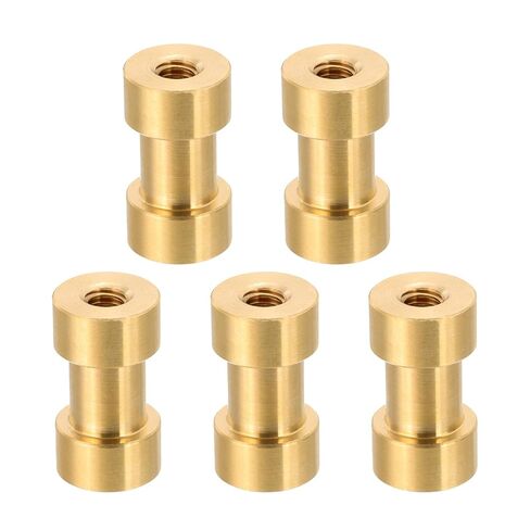 PATIKIL Camera Spigot Screws Converter 1/4" to 3/8" Female to Female, 5 Pack Tripod Screw Adapter Spigot Stud for Light Stand Hot Shoe Cold Shoe Adapter Ball Head Flash, Yellow in Kuwait