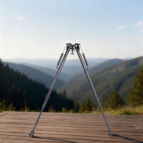 Metal Spring 27 in Bipod with 3-Hole Adapter, Adjustable 16.9-28.7 in for Shooting, Hunting, Black Tripod in Kuwait