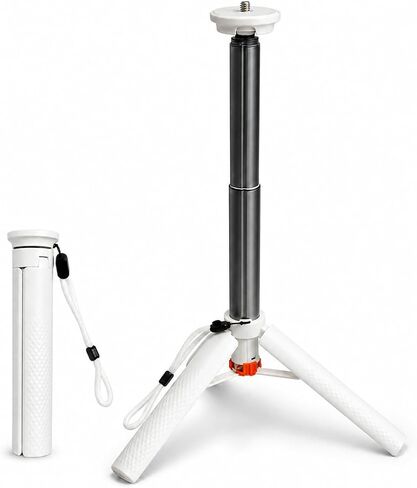 Tripod Stand for Camping Light, Portable Tabletop Stand with Built-In Ground Spike, Screw-Fixed Removable Stake, Plastic & Aluminum in Kuwait