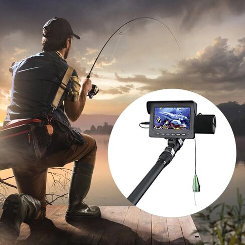 4.3" HD Underwater Visual Fish Finder Portable Fishing Camera Kit Color Screen Monitor and Waterproof in Kuwait