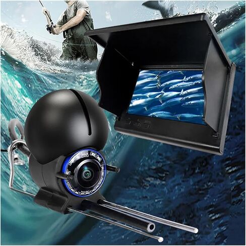 Fish Finder 4.3 Inch IPS LCD Monitor Camera Kit for Winter Underwater Ice Fishing Manual Backlight Boy Men's Night Vision in Kuwait