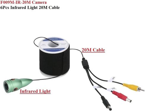 Vision Light Underwater Fish Finder IR White Led Night Fishing Camera 1000TVL Accessories Outdoor Boat Ice Lack in Kuwait