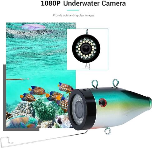 7inch Fish Finder Underwater Fishing Camera 15pcs White LEDs + Infrared Lamp 1080P HD with 15M 30M for Ice in Kuwait