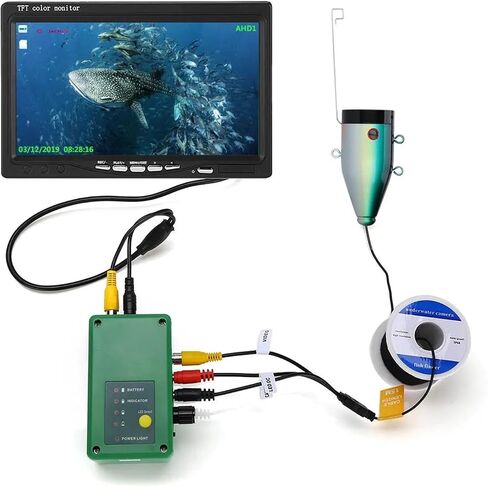 7inch Fish Finder Underwater Fishing Camera 15pcs White LEDs + Infrared Lamp 1080P HD with 15M 30M for Ice in Kuwait
