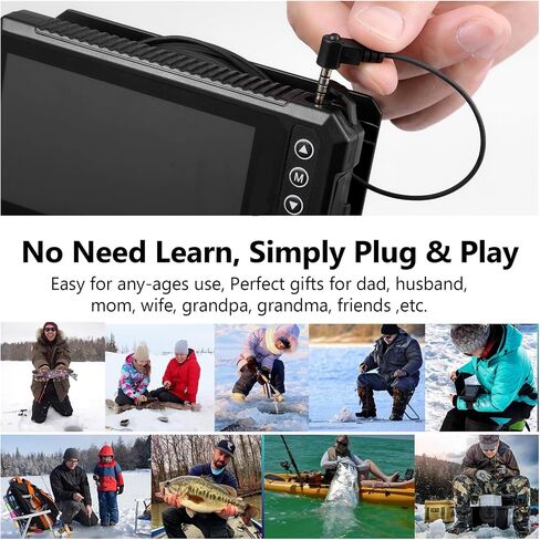HD1080P Underwater Fishing Camera-DVR 32GB-4.5'' Ice Camera Gifts for Men,5000mAh,IR&LED for Dark,USB-C Finder in Kuwait
