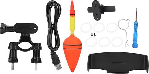 Cocoarm Fish Finder Underwater Fishing Camera Fish Finder Camera 4.3 Inch HD 1000TVL Color CCD 15m Cable with 6 IR Lights Sun Visor for Ice Lake Boat Fishing in Kuwait