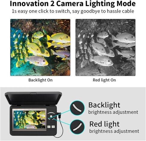F431B Underwater Fishing Camera with 4X Digital Zoom 4.3 Inch 4000mAh 15m Infrared Winter Fisherman for in Kuwait