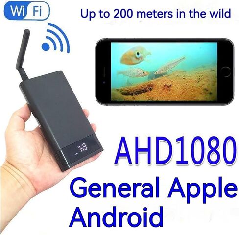 HD WiFi Wireless Underwater Fishing Camera Video Recording for APP Supports Waterproof Visual Device in Kuwait