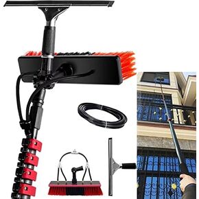 Cleaning Brush 12Ft Water Fed Window Cleaning Pole Conservatory Solar Panel High Reach Extendable Extended Extension Brush Squeegee Equipment Hose Fed Kit in Saudi Arabia
