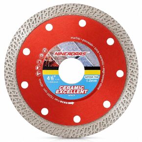 4-1/2 Inch Diamond Blade for Angle Grinder, Mesh Turbo Tile Cutting Disc | Super Thin Mesh Turbo Diamond Blade 10mm for Tile Ceramic Granite Marble Fast Clean in Saudi Arabia