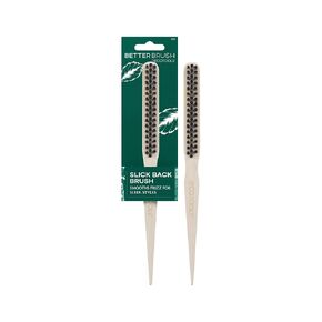 EcoTools Slick Back Hairbrush, Small Brush For The Perfect Ponytail Or Bun, Tease, Smooth, & Style Hair, Tame Frizz & Flyaways, Renewable Bamboo Handle & Vegan Boar Bristles, Cruelty-Free, 1 Count in Kuwait