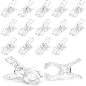 16 Pack Balloon Arch Clips, 3.5 Inch Clear Spring Clamps with Reinforced Metal Spring for Backdrop Stand, Heavy Duty Plastic Photo Pegs for Birthday Party, Wedding Decor and Crafts in Saudi Arabia