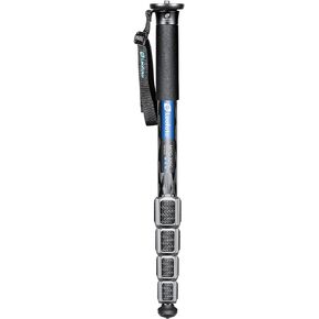 Leofoto MPQ-325C Monopod, Premium Carbon Fiber, Water-Resistant, 5 Leg Section, Convertible Mounting Stud, Wrist Strap (Red) in Saudi Arabia
