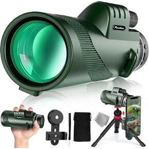40x60 HD Monocular Telescope for Adults with Smartphone Adapter Tripod Hand Strap, Hand-held Monocular for Adults with BAK4 Prism&FMC Lens for Birdwatching Hiking Concert Travelling in Saudi Arabia