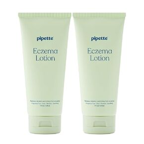 Pipette Baby Eczema Lotion Duo, Pack of 2, Fragrance Free Eczema Cream and Moisturizer, Lotion for Newborn, Sensitive Skin, and Kids, Baby Care Products, Non-Toxic and Hypoallergenic in Saudi Arabia