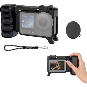 Handle for DJI Osmo Action 6, Lightweight Grip with Shutter | Turn Osmo Action 6 into a compact street camera with ergonomic grip, dual cold shoe mounts and quick controls in Saudi Arabia