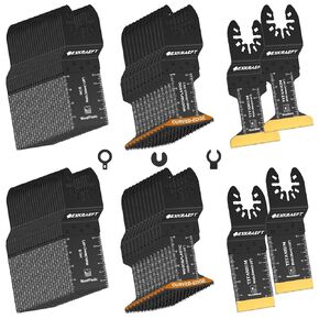 EXKRAEFT 50PCS Curved-Edge Oscillating Tool Blade | Titanium Multitool Blades for Metal, Wood, Plastic, Professional Universal Oscillating Saw Blades Fit Dewalt Ryobi Fein in Saudi Arabia