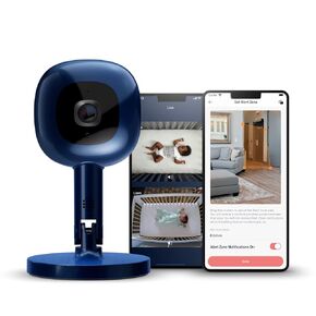 Nanit Pro Smart Baby Monitor & Flex Stand - كاميرا فيديو Wi-Fi آمنة بدقة 1080 بكسل، متتبع حركة النوم والتنفس بدون مستشعر، صوت ثنائي الاتجاه، تنبيهات الصوت والحركة، رؤية ليلية، وشريط التنفس - أزرق in Kuwait