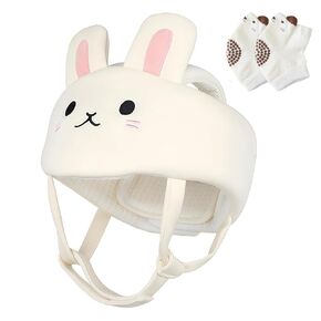 Baby Helmet for Crawling Walking – Soft and Lightweight Baby Head Protector with Adjustable Straps, 360° Protection for Toddlers, Cute Bunny Ears Design, Perfect Baby Fall Back Head Protector in Kuwait
