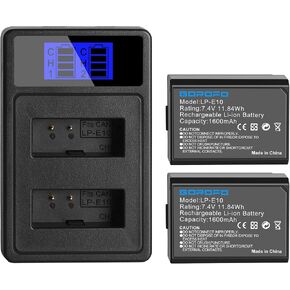 2-Pack LP-E10 Batteries and Charger, for Canon EOS Rebel T3 T5 T6 T7 T100, Kiss X50, Kiss X70, EOS 1100D, EOS 1200D, EOS 1300D, EOS 2000D, EOS 4000D Camera Battery (2 Batteries + Chargers) in Saudi Arabia